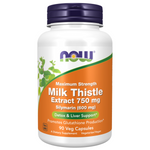 Now Foods Milk Thistle Extract 750 mg Silymarin (600 mg), Maximum Strength 90 veg kapsúl
