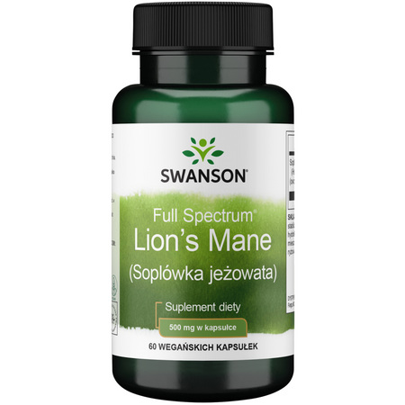 Swanson Full Spectrum Lion’s Mane Mushroom 500 mg 60 kapsúl