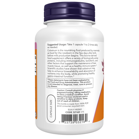 Now Foods Colostrum 500 mg 120 kapsúl