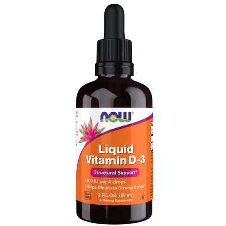Now Foods Vitamin D-3 Liquid 59 ml kapky