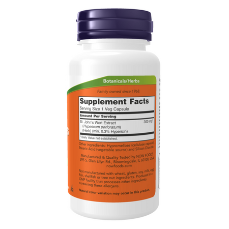 Now Foods Ľubovník (St. John's Wort) 300 mg Extract 250 veg kapsúl