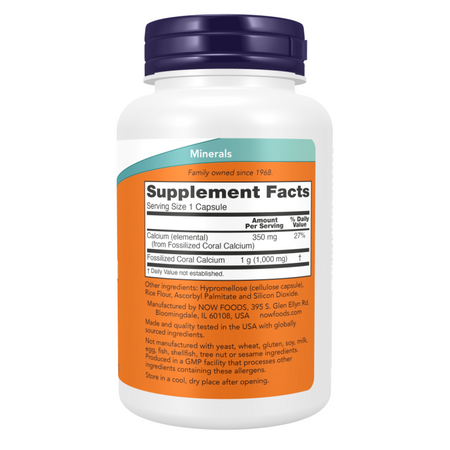 Now Foods Coral Calcium 1000 mg 250 kapsúl