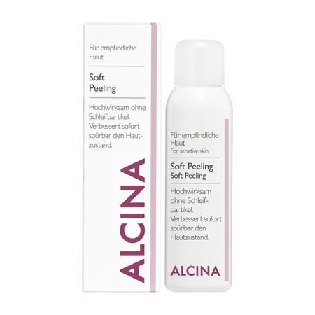 ALCINA For sensitive skin Soft Peeling – enzymatický pudrový peeling na tvár, bez brúsnych čiastočiek, 25 g