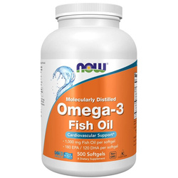 Now Foods Omega-3 Fish Oil Molecularly Distilled 500 kapsúl