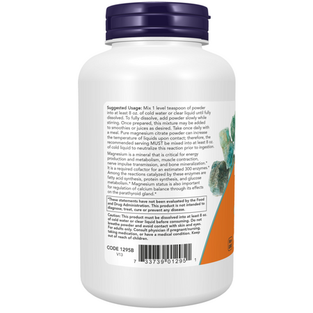 Now Foods Magnesium Citrate Pure 227 g