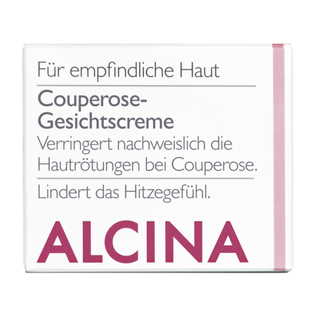 ALCINA For sensitive skin Couperose Facial Cream – pleťový krém redukujúci sčervenanie pre pleť s teleangiektáziami (kuperóza), 50 ml