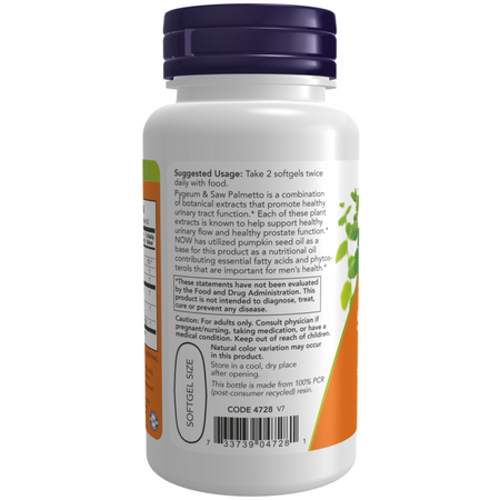 Now Foods Pygeum a Saw Palmetto 60 kapsúl