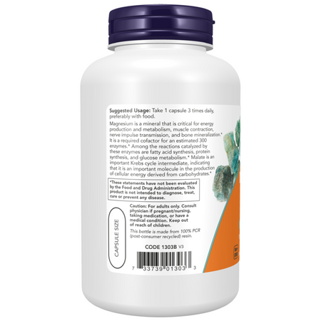 Now Foods Magnesium Malate Caps 180 kapsúl
