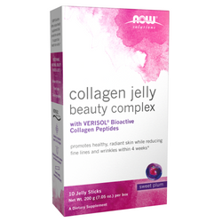 Now Foods Collagen Jelly Beauty Complex Sweet Plum 10 Jelly Sticks