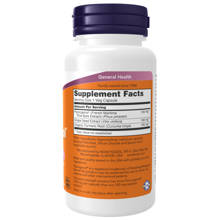 Now Foods Pycnogenol 150 mg Extra Strength 60 kapsúl