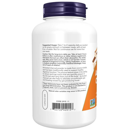 Now Foods Aktivní Uhlí 200 veg kapsúl