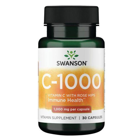 Swanson Vitamín C 1000 mg s Šípkem 30 veg kapsúl