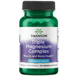 Swanson Triple Magnesium Complex 400 mg 30 kapsúl