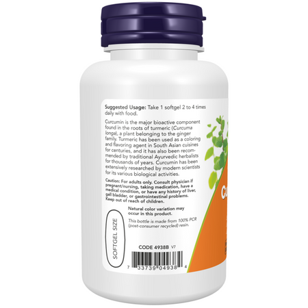 Now Foods Turmeric Curcumin Gels 120 kapsúl