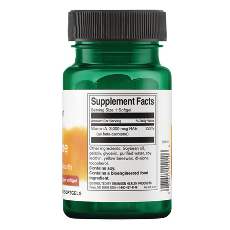 Swanson Beta Karoten (Vitamín A) 10000 iu 250 kapsúl
