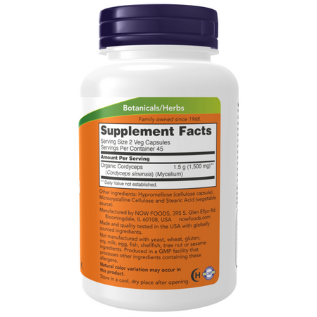Now Foods Cordyceps 750 mg 90 kapsúl
