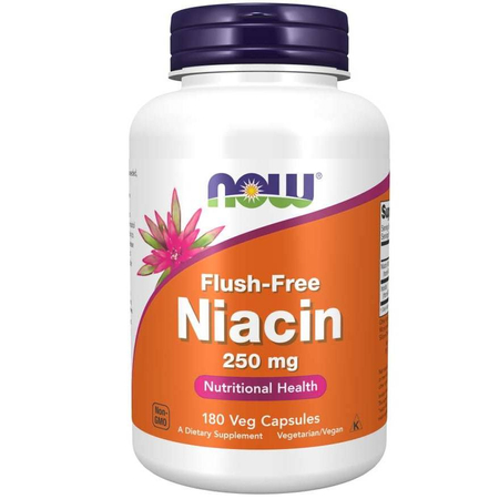 Now Foods Niacin 250 mg Flush Free 180 veg kapsúl