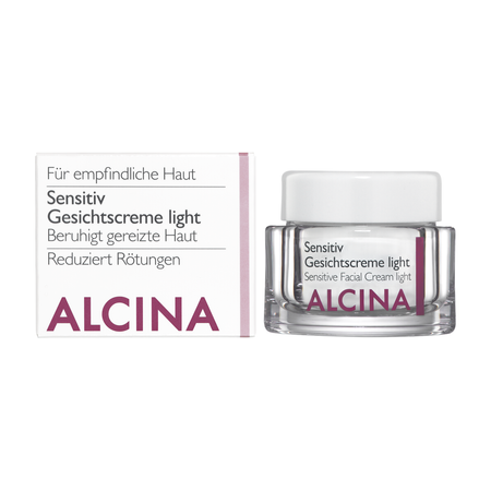 ALCINA For sensitive skin Sensitive Facial Cream Light – zjemňujúci pleťový krém (light) pre citlivú pleť, 50 ml