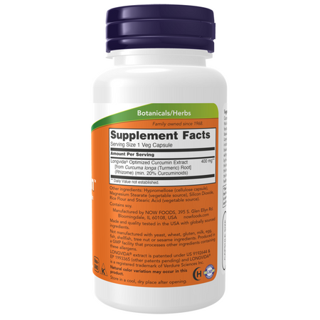 Now Foods CurcuBrain 400 mg 50 kapsúl