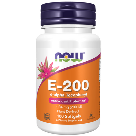 Now Foods Vitamin E-200 D-Alpha Tocopheryl 100 kapsúl