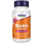 Now Foods Biotin 5000 mcg 60 veg kapsúl