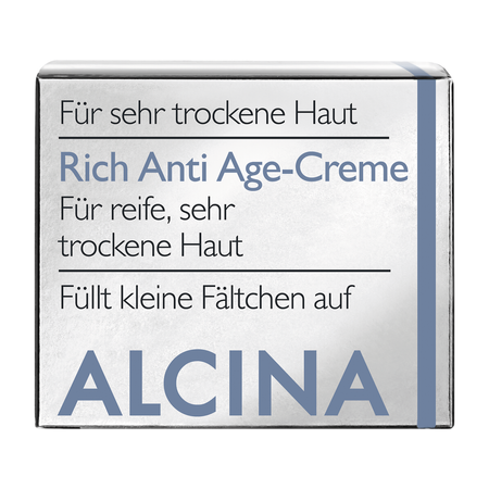 ALCINA For dry skin Rich Anti-Age Cream – bohatý protistarnúci krém pre zrelú, veľmi suchú pleť, 50 ml