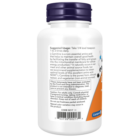 Now Foods L-Carnitine Pure Pudr 85 g
