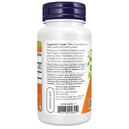 Now Foods Andělika Čínská (Dong Quai) 520 mg 100 kapsúl
