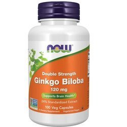 Now Foods Ginkgo Biloba Double Strength Extrakt 120 mg 100 veg kapsúl