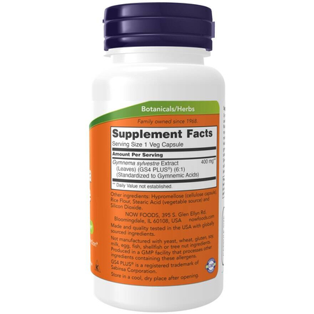 Now Foods Gymnema Sylvestre 400 mg 90 kapsúl