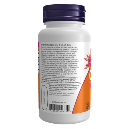 Now Foods Vitamín C 1000 mg s Šípkem 100 tablet s prodlouženou absorpcí