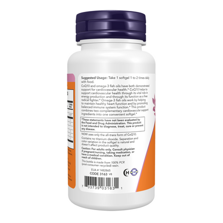 Now Foods Koenzym Q10 60 mg Fish Oil 60 kapsúl