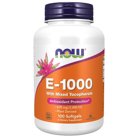 Now Foods Vitamin E-1000 100 kapsúl