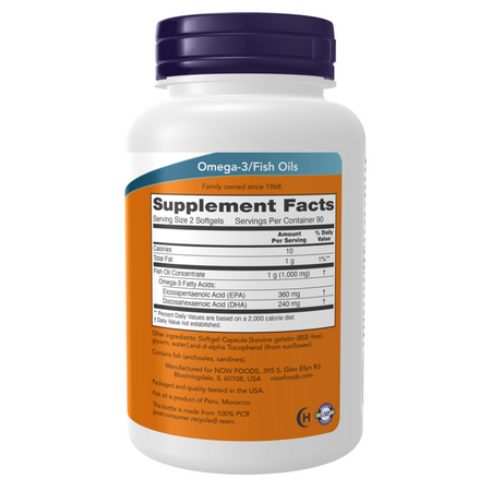 Now Foods Omega-3 Mini Gels Fish Oil 180 kapsúl