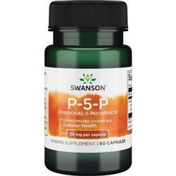 Swanson Vitamín B6 P-5-P 20 mg 60 kapsúl