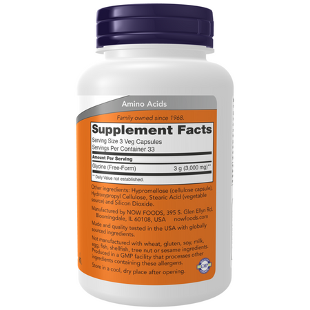 Now Foods Glycine 1000 mg 250 veg kapsúl