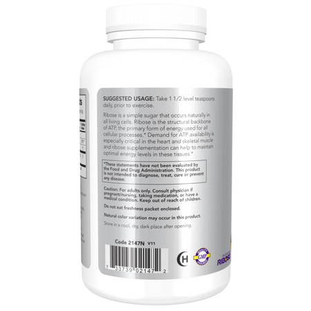 Now Foods D-Ribose Powder 227 g
