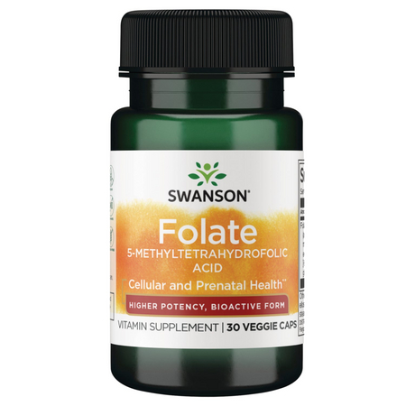 Swanson Kyselina Listová 5-MTHF Quatrefolic 800 mcg 30 kapsúl