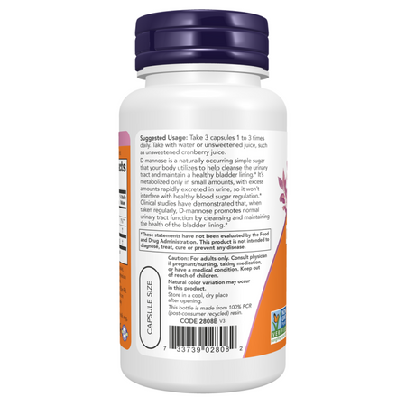 Now Foods D-Mannose Urinary Support 500 mg 240 kapsúl