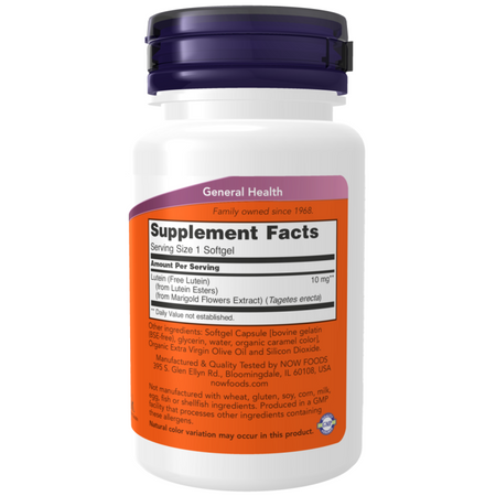 Now Foods Lutein 10 mg 120 kapsúl