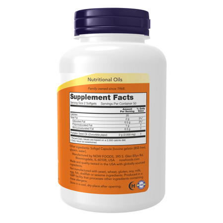 Now Foods Pumpkin Seed Oil 1000 mg 100 kapsúl