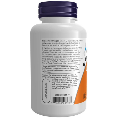 Now Foods L-Tryptophan 500 mg 60 kapsúl