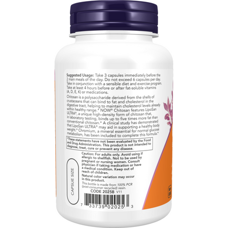 Now Foods Chitosan 500 mg plus Chromium 120 kapsúl