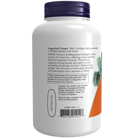 Now Foods Vápník a Magnézium 240 kapslí