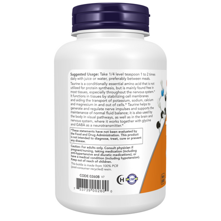 Now Foods Taurine Pure Powder 227 g