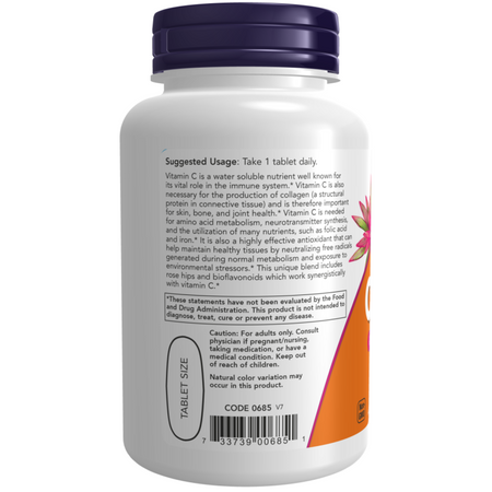 Now Foods Vitamín C 1000 mg s Šípkem + Bioflavonoidy 250 tabliet