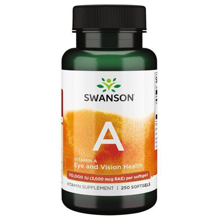 Swanson Vitamín A 10000 iu 250 kapsúl