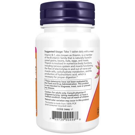 Now Foods Vitamín B1 (Thiamin) 100 mg 100 tabliet