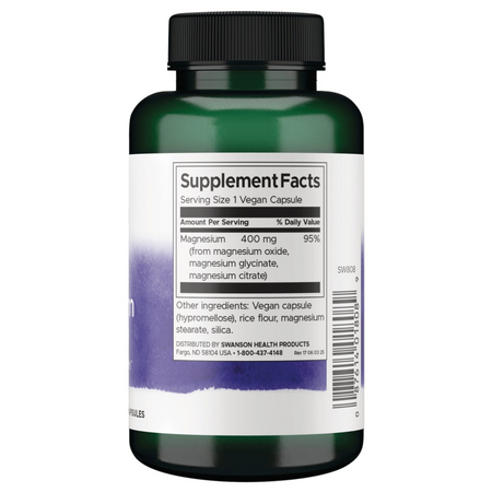Swanson Triple Magnesium Complex 400 mg 100 kapsúl