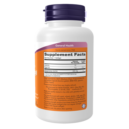 Now Foods Fosfatidylserin 300 mg Extra Strength 50 kapsúl